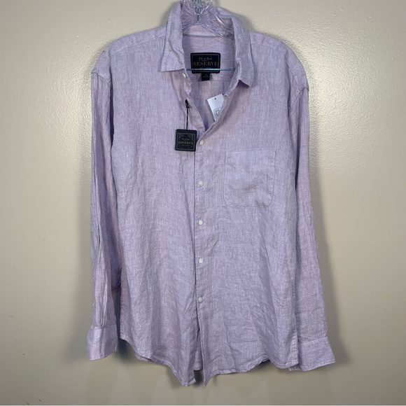 Jos. A. Bank Other - Jos. A. Bank Reserve Mens 100% Linen Button Front Collared Shirt